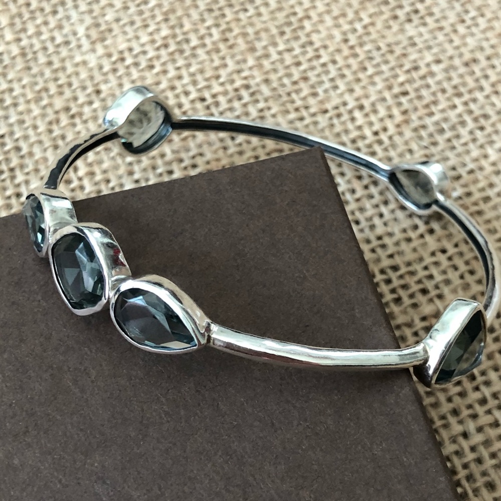 Silpada Sterling Admire Blue Gray Bangle Bracelet